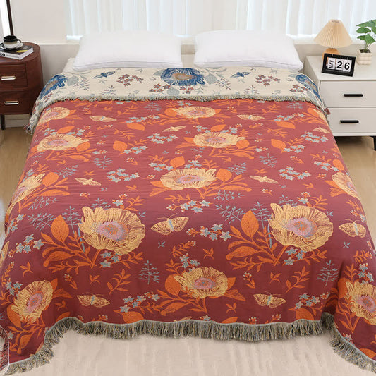 Lotus Pure Cotton Gauze Reversible Quilt - Queen - image 0