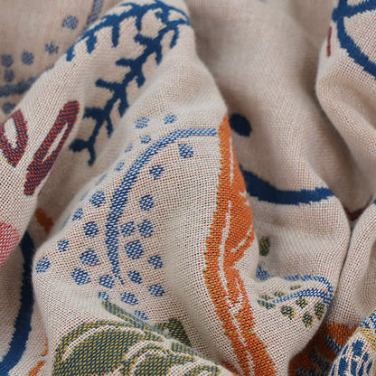 Geometric Floral Cotton Gauze Quilt - image 4