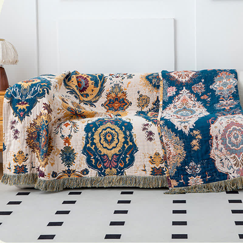 Boho Tribal Print Cotton Gauze Quilt - image 4