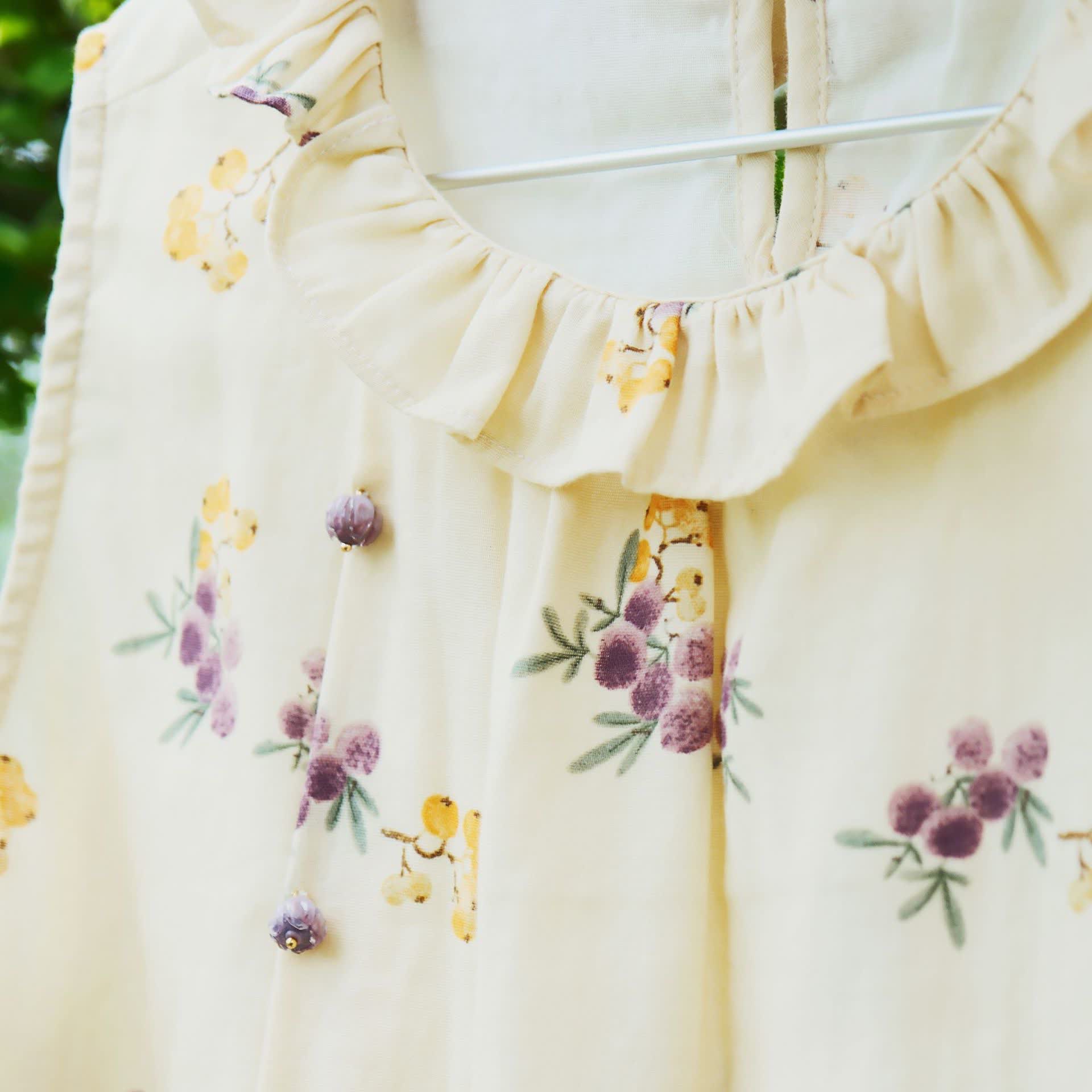 Loquat Print Cotton Sleeveless Loungewear Set - image 4