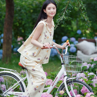 Loquat Print Cotton Sleeveless Loungewear Set - image 3