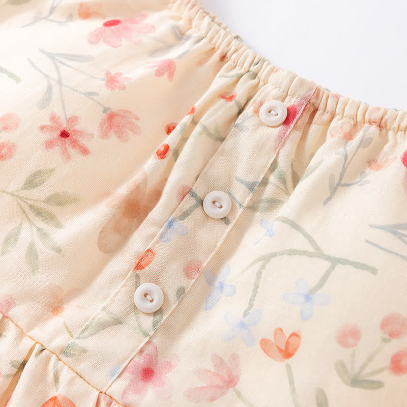 Floral Leaf Cotton Padded Camisole Nightdress - image 4