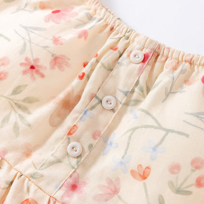 Floral Leaf Cotton Padded Camisole Nightdress - image 4