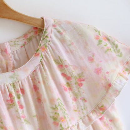 Ruffle Neck Rose Print Cotton Nightgown - image 5