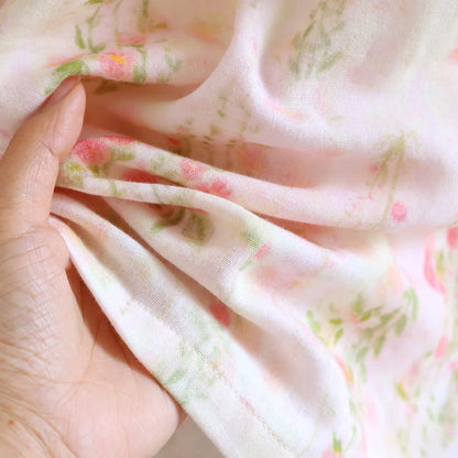 Ruffle Neck Rose Print Cotton Nightgown - image 9