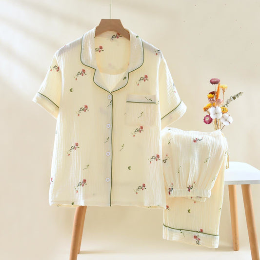 Carnation Beige Cotton Gauze Loungewear Set - XL - image 0