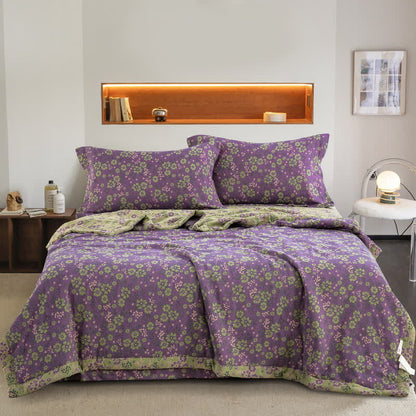 Plum Blossom Cotton Gauze Jacquard Quilt - Bedding Sets - Queen - image 0