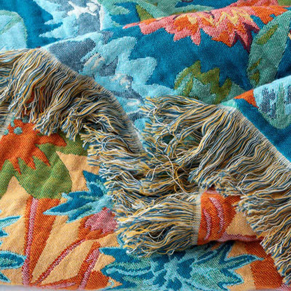 Tulip Gerbera Natural Cotton Tassel Quilt - image 6