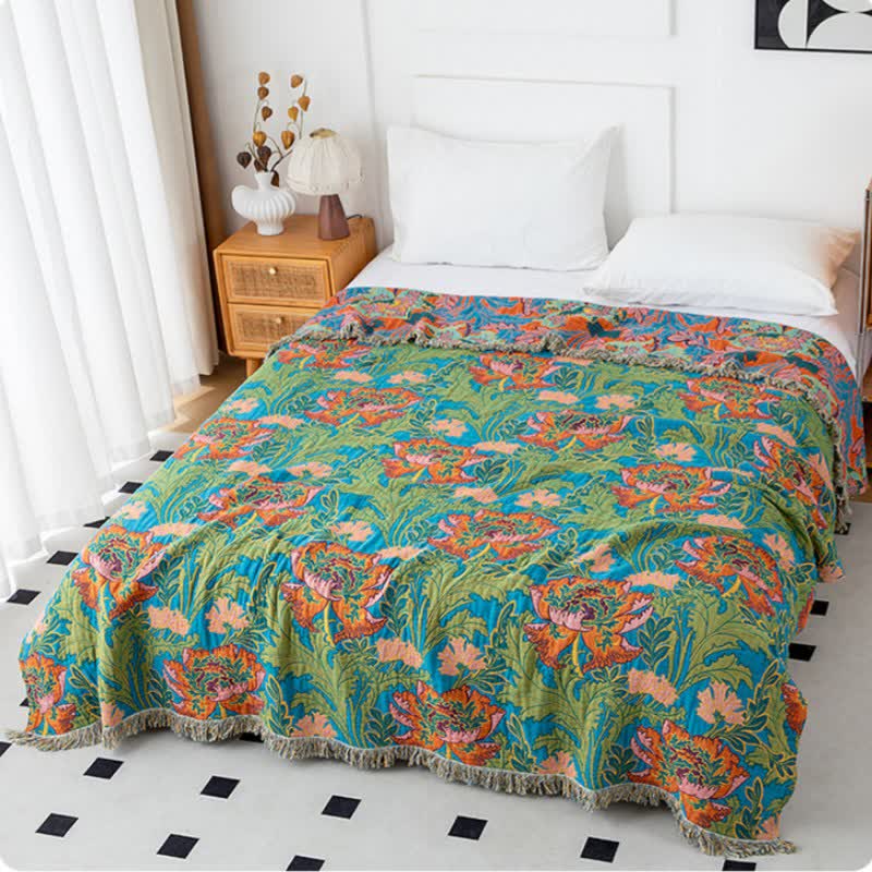 Poppy Natural Cotton Tassel Blanket - image 4