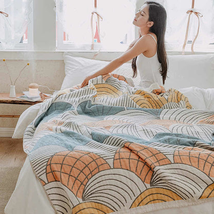 ownkoti Shell Print Cotton Quilt Reversible Blanket - image 12