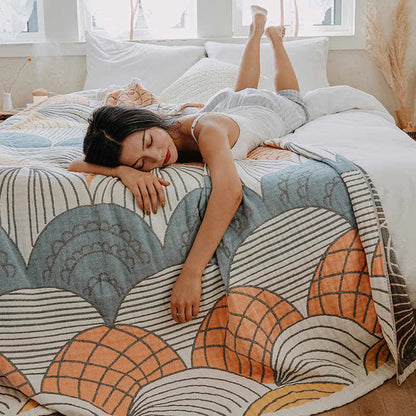 ownkoti Shell Print Cotton Quilt Reversible Blanket - image 9