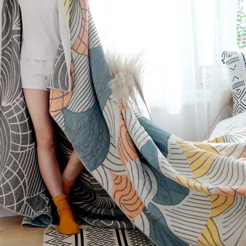 ownkoti Shell Print Cotton Quilt Reversible Blanket - image 5