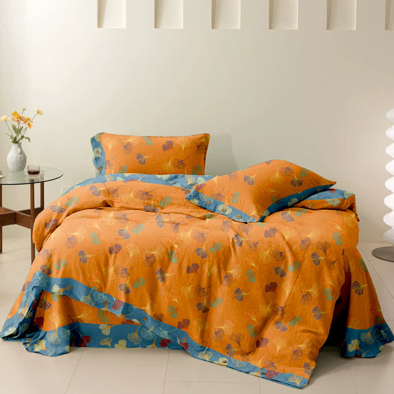 Ginkgo Biloba Cotton Bedding Set(4PCS) - image 9