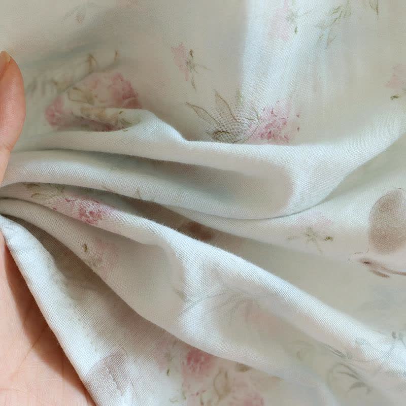 Oriental Rabbit Bamboo Cotton Gauze Nightdress - image 5
