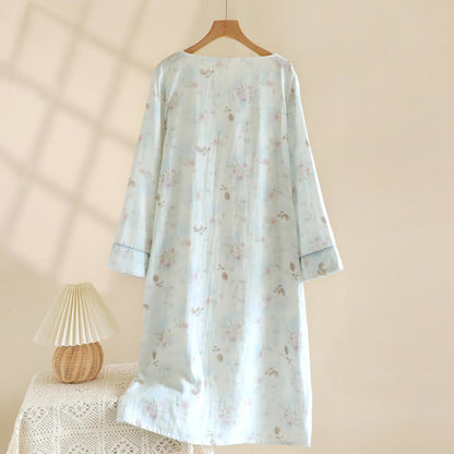 Oriental Rabbit Bamboo Cotton Gauze Nightdress - image 1