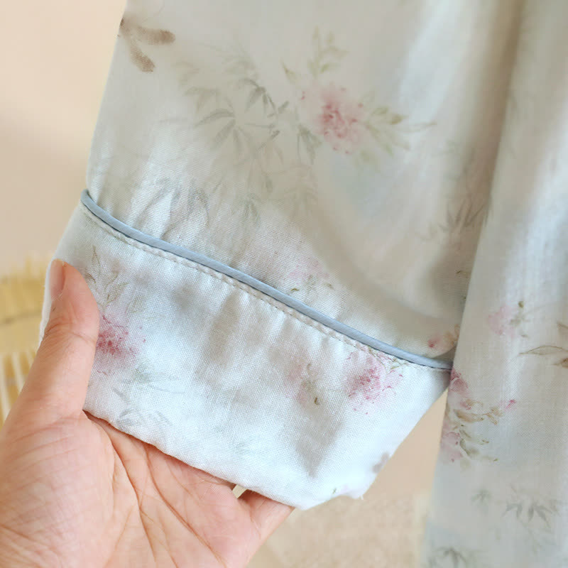 Oriental Rabbit Bamboo Cotton Gauze Nightdress - image 4