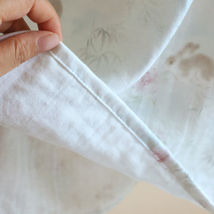 Oriental Rabbit Bamboo Cotton Gauze Nightdress - image 7