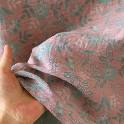 Oriental Floral Cotton Gauze Jacquard Pajamas - image 9