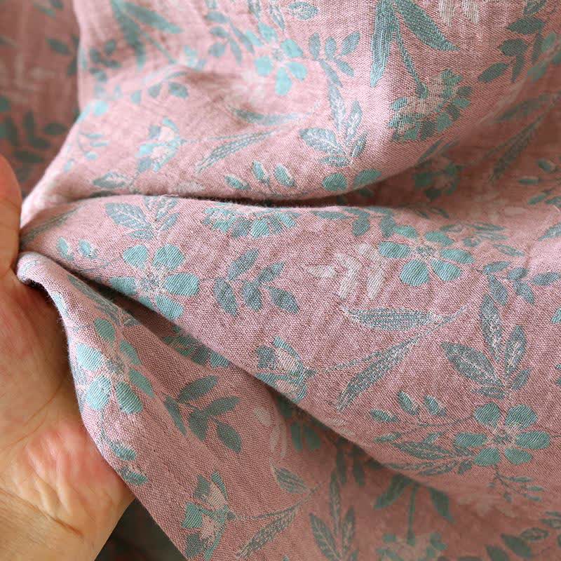 Oriental Floral Cotton Gauze Jacquard Pajamas - image 12