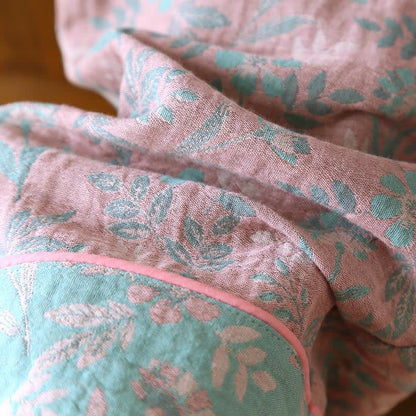 Oriental Floral Cotton Gauze Jacquard Pajamas - image 11
