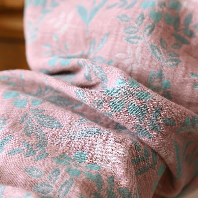 Oriental Floral Cotton Gauze Jacquard Pajamas - image 10