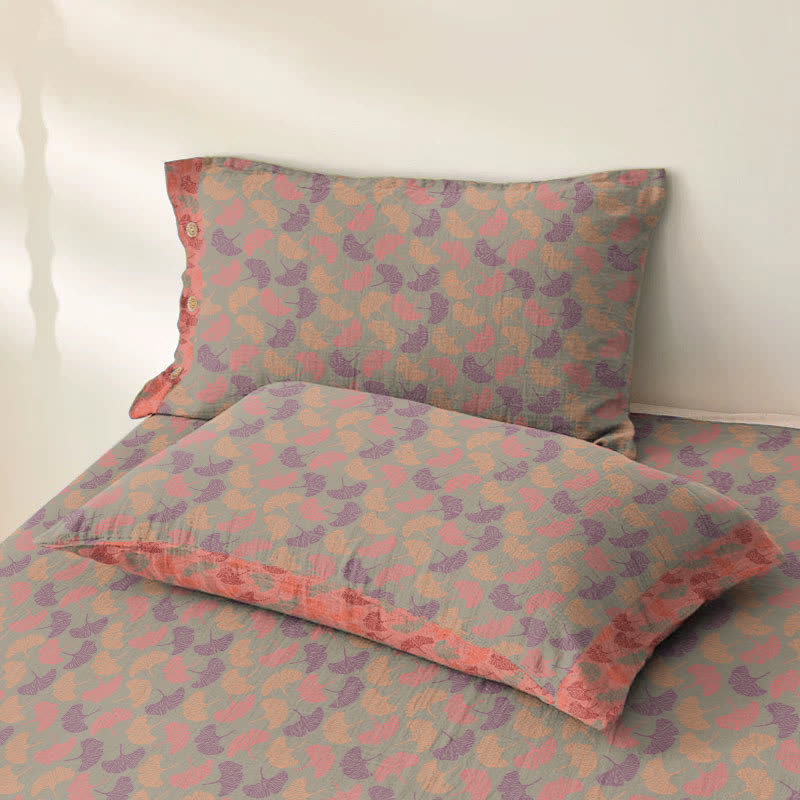 Ginkgo Leaf Cotton Gauze Bedspread - image 6