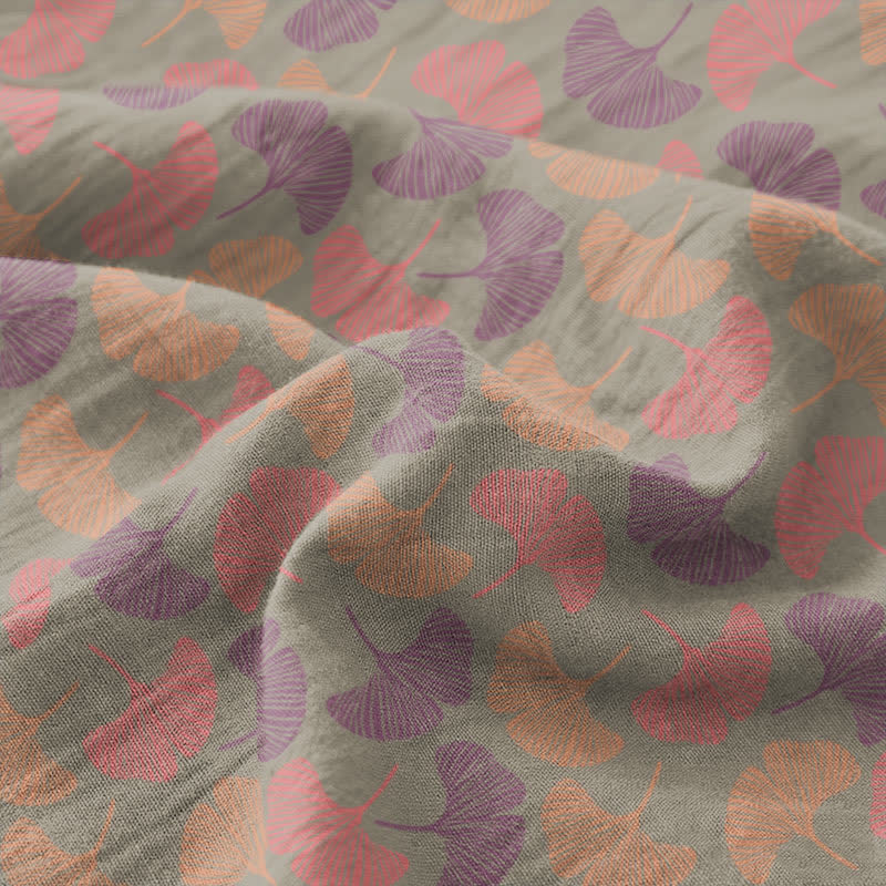 Ginkgo Leaf Cotton Gauze Bedspread - image 7