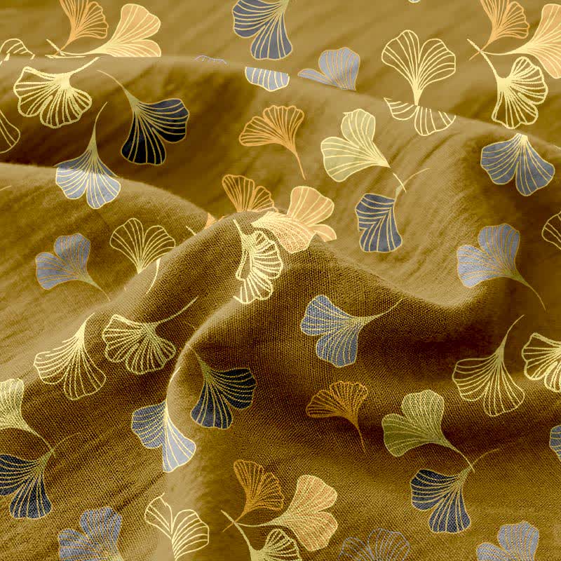 Ginkgo Reversible Cotton Gauze Jacquard Bedspread - image 3