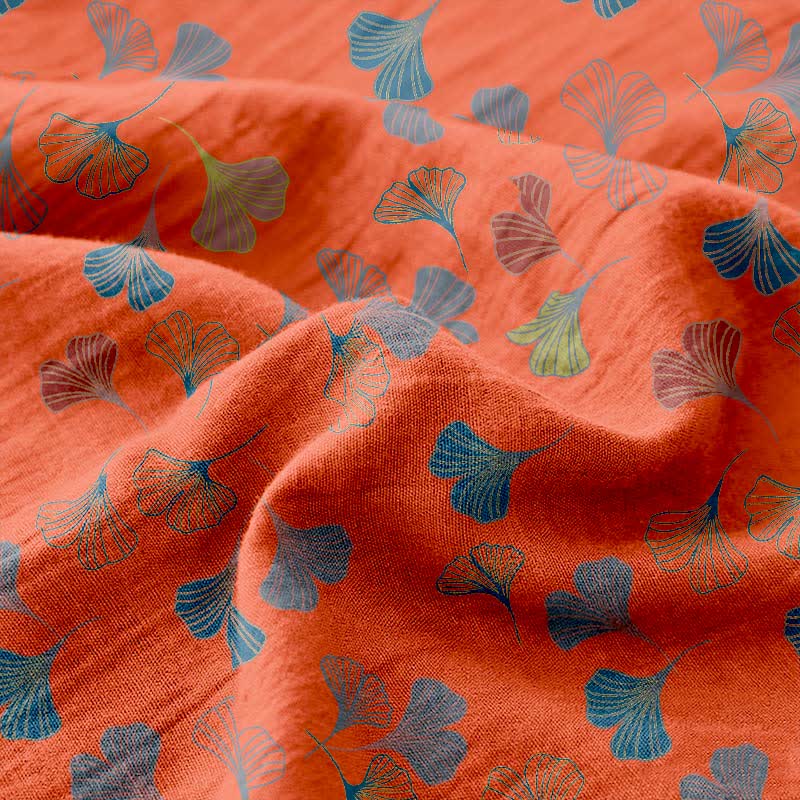 Ginkgo Reversible Cotton Gauze Jacquard Bedspread - image 7