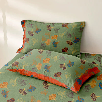 Ginkgo Reversible Cotton Gauze Jacquard Bedspread - image 14