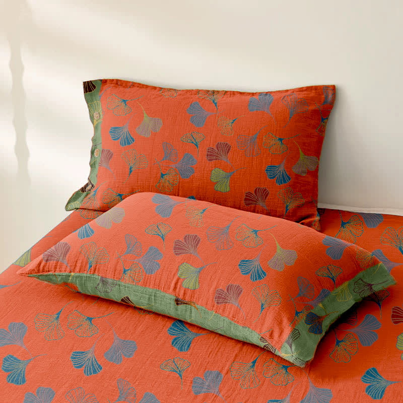 Ginkgo Reversible Cotton Gauze Jacquard Bedspread - image 6