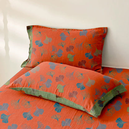 Ginkgo Reversible Cotton Gauze Jacquard Bedspread - image 6