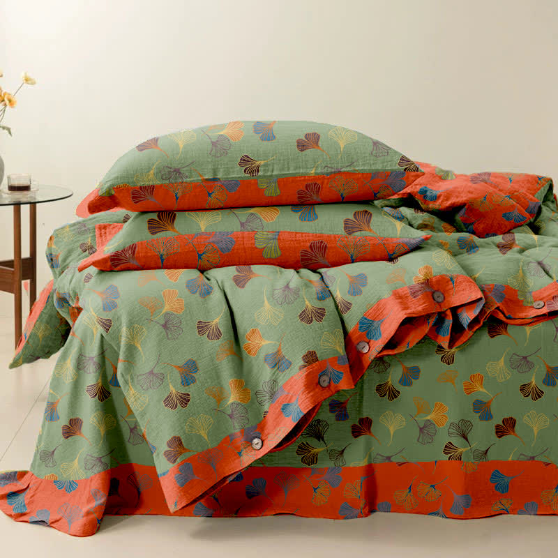 Ginkgo Biloba Cotton Bedding Set(4PCS) - image 27