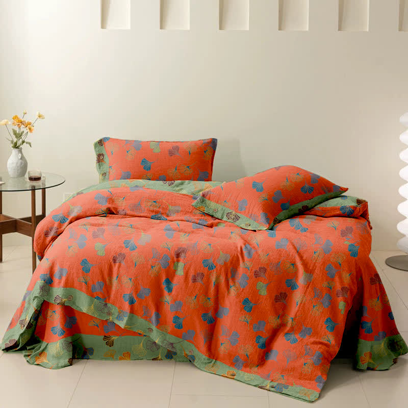Ginkgo Biloba Cotton Bedding Set(4PCS) - image 13
