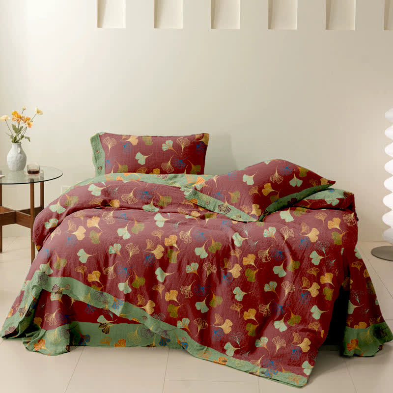 Ginkgo Biloba Cotton Bedding Set(4PCS) - image 21