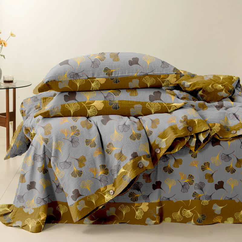 Ginkgo Biloba Cotton Bedding Set(4PCS) - image 19