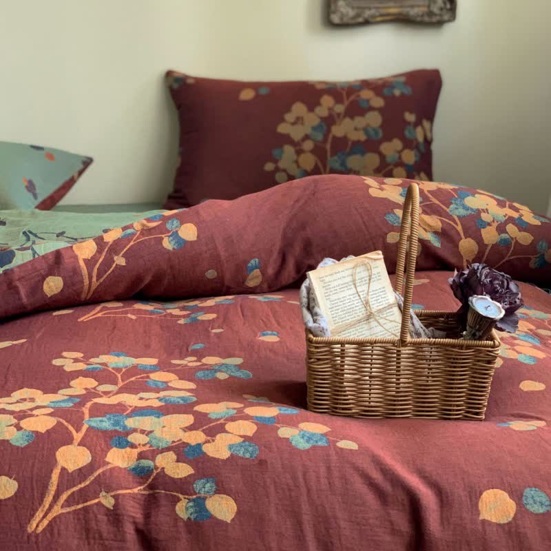Botanical Cotton Double Gauze Bedding Set(4PCS) - image 1