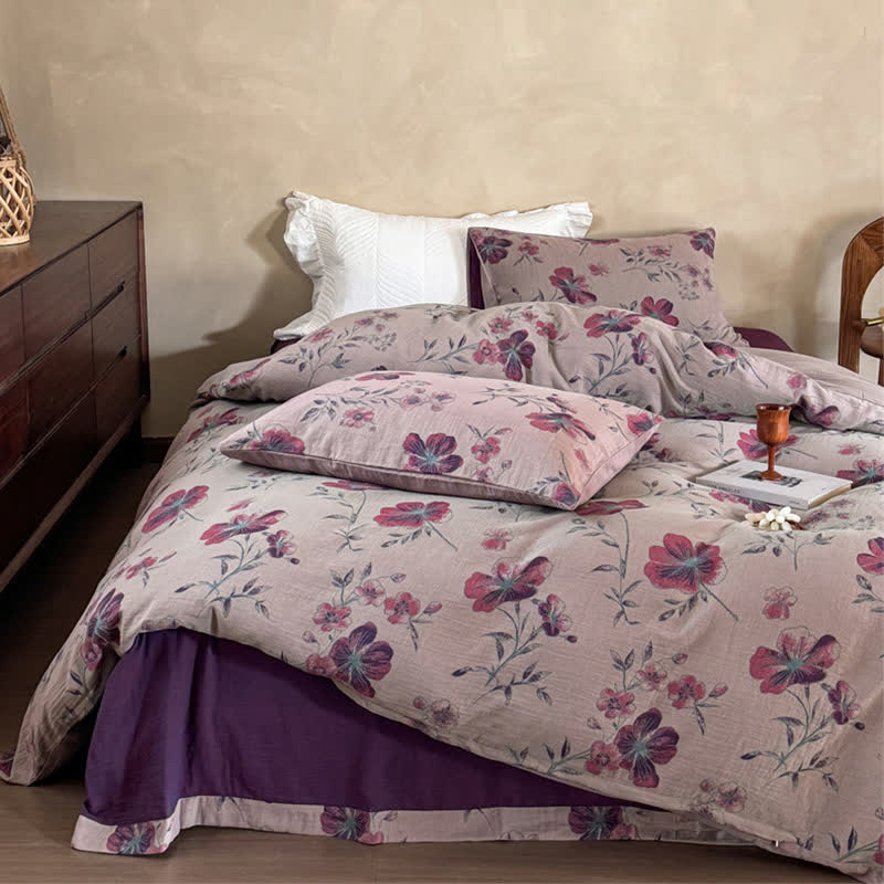 Nature-Inspired Cotton Gauze Bedding Set(4PCS) - image 1