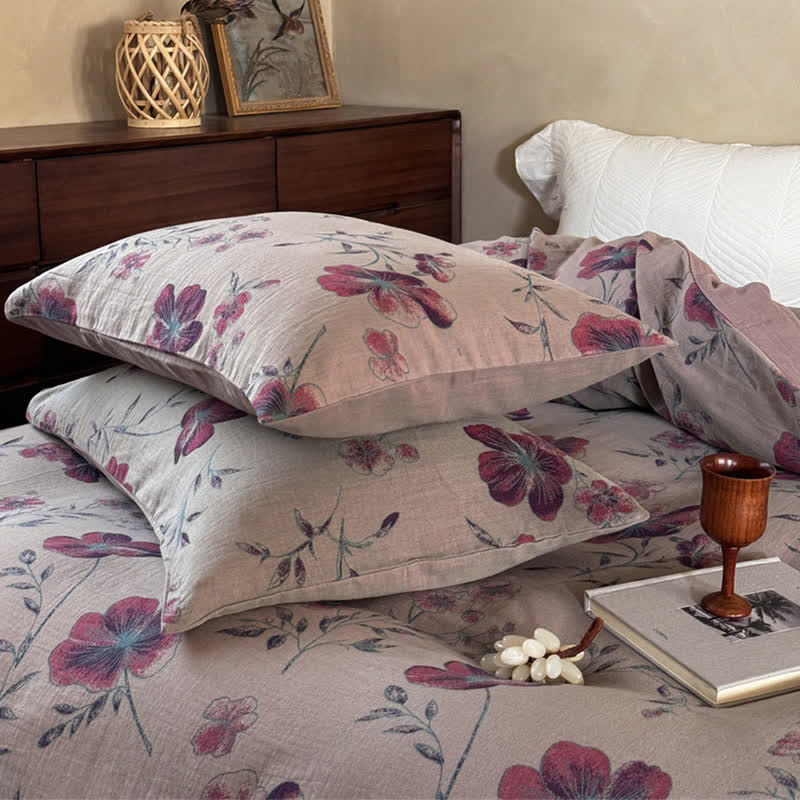 Nature-Inspired Cotton Gauze Bedding Set(4PCS) - image 5