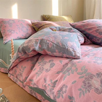 Peach Blossom Cotton Gauze Bedding Set(4PCS) - image 2
