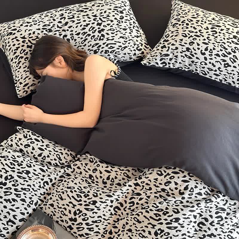 Leopard Print Natural Cotton Bedding Set(4PCS) - image 4