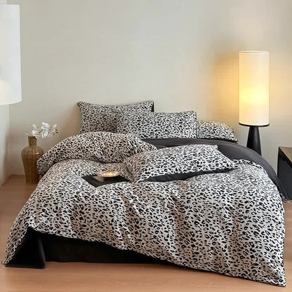 Leopard Print Natural Cotton Bedding Set(4PCS) - King - image 0