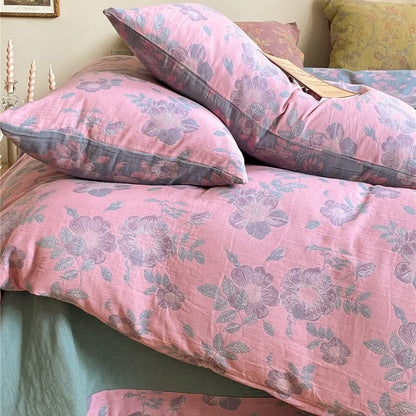 Peach Blossom Cotton Gauze Bedding Set(4PCS) - image 3