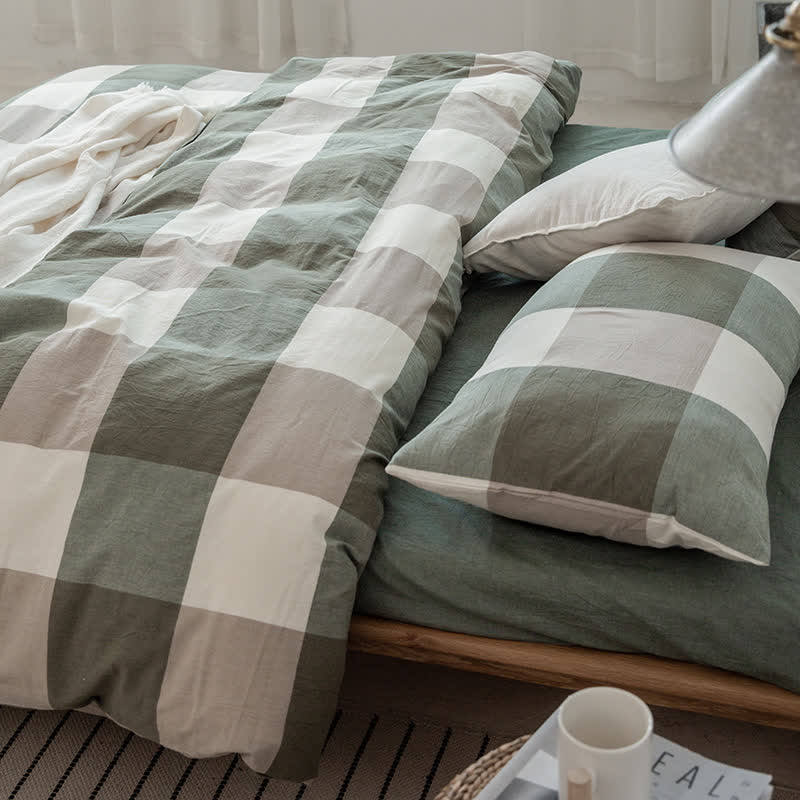 Simple Style Duvet Cover Dorm Bedding Set - image 1
