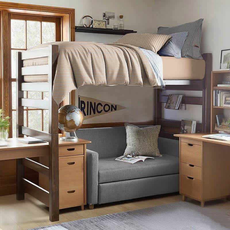 Cotton Plaid Duvet Cover Dorm Bedding Set - image 18