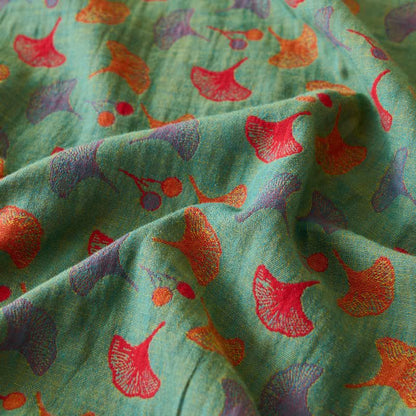 Nature-inspired Ginkgo Biloba Natural Cotton  Bedspread - image 19