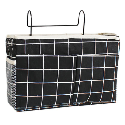 Dorm Bed Hanging Storage Bag - Black Block - 3PCS - 12"L x 4"W x 7"H - image 10