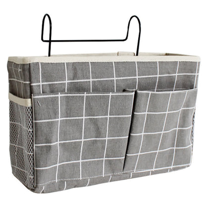 Dorm Bed Hanging Storage Bag - Grey Block - 3PCS - 12"L x 4"W x 7"H - image 12