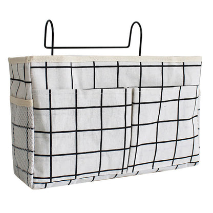 Dorm Bed Hanging Storage Bag - White Block - 3PCS - 12"L x 4"W x 7"H - image 11