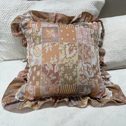 Vintage-Inspired Floral Accent Pillow - image 5